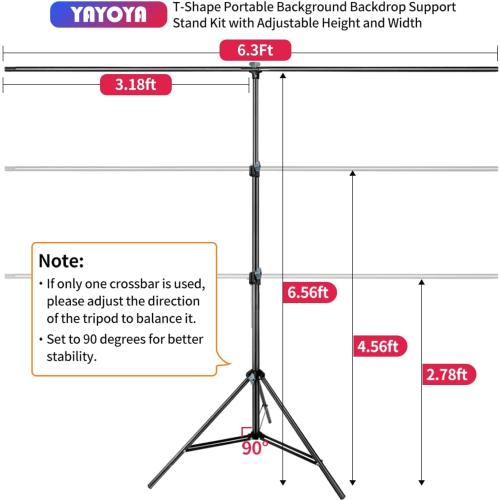 White Backdrop with Stand, 6x9 ft White Photo Backdrop Curtain with 6.3x6.5 ft Background Stand, Portable Back Drop Support Kit with Carrying Bag, 5 Strong Spring Clamps