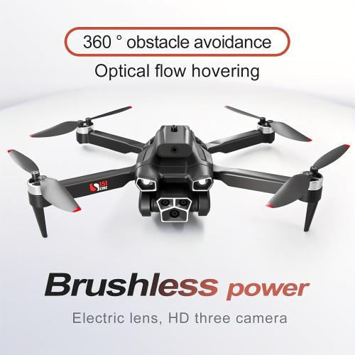 S151 Drone with Camera, Electrically Adjustable Three Camera, Built-In Optical Flow Positioning, Four-Sided Obstacle Avoidance, Suitable For Beginners, Christmas, Halloween, And Thanksgiving Gifts