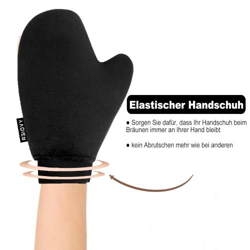 Self Tanning Mitt Applicator - Elastic Wrist Tan Mitt Applicator Microfibre Tanning Lotion Applicator Self Tanning Glove Sunless Tanning Mitt Streak Free Tan for Tanner Spray Mousse Lotions