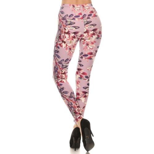 One size Leggings Depot High Waisted Floral & Space Print Leggings for Women