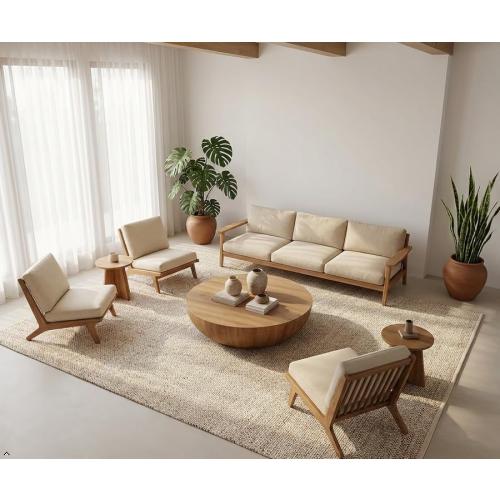 S & L Homes Jute Cotton Hand Woven Natural Farmhouse Area Rug for Living Room - Rustic Vintage Bohemian Décor - (8' x 10' Natural)