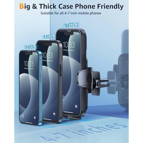 Phone Mount for Car [Military-Grade Super Suction] Universal Hands-Free Phone Holder for Dashboard Windshield Air Vent for iPhone 17/16 Pro Max Air Plus Samsung All Phones
