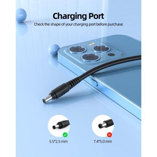 12V Charger Fit for Neewer Ring Light Power Cord- (Fit for Neewer 660 960 Pro RGB LED Video Light, NL660 Bi Color LED Studio Light, PL60C Panel Light, NW-120500D2 Replacement Power Supply Adapter)