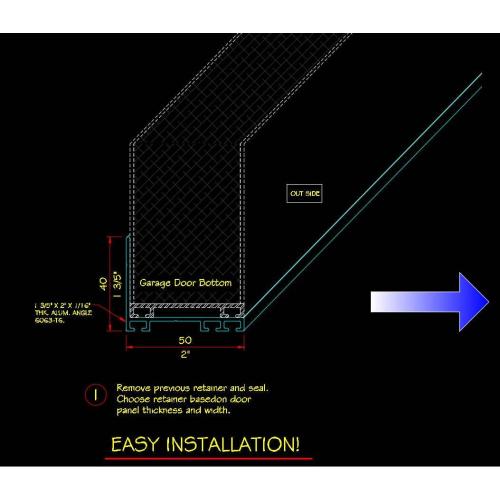 Heavy-Duty Garage Door Bottom Seals Kit with U-Shape Aluminum Track & O-Ring Weatherproofing Seal Universal Fit, Adjustable Rubber Weather Stripping for Residential & Commercial (10 Ft)