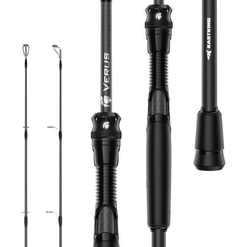 KastKing Verus Performance Spinning & Casting Fishing Rod with Extra Tip, Lightweight KastFlex IM6 Graphite, FazLite Rings Guides, Extra Tip Section, EVA Grip, PTS Power Transition System