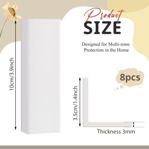 Pangda Baseboard Corners Blocks Self Adhesive Rubber Safety Corner Protectors Proofing Edge Guard Corner Cushion for Wall Furniture Edge