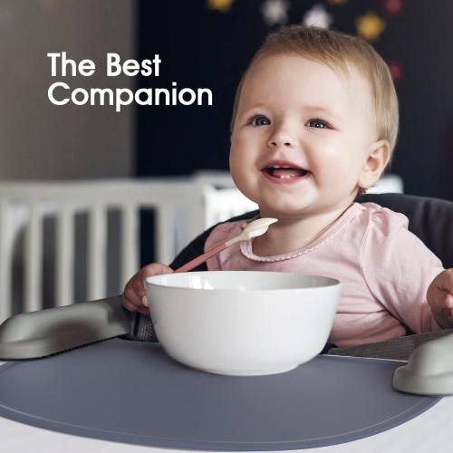 Cuddle Campus Silicone Placemat with Raised Edges for Kids,Toddlers,Babies, Non-Slip Table Setting Placemat for Dining,Come with String for Storage