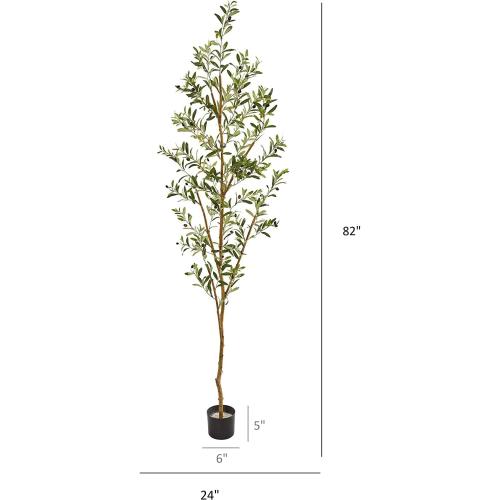 Nearly Natural 82in Olive Artificial Silk Trees