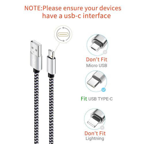 Teeind USB Type C Cable Fast Charging, Tpc001 5 Pack(6Ft 3A) Braided C Charger Cables Compatible with Samsung S10e/note 9/s10/s9/s8 Plus/A80/A50/A20