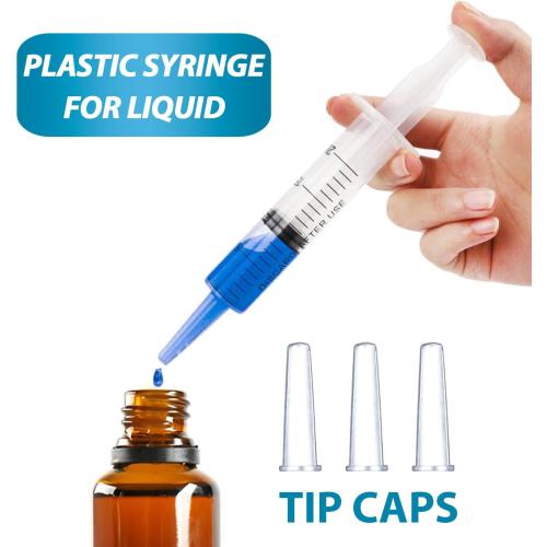 20ml Syringe for Liquid, Oral, Scientific Labs, Measurement, Dispensing, with Cap- 3 Pack 20ml Syringes