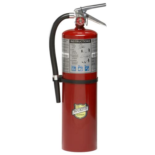 Buckeye 11340 ABC Multipurpose Dry Chemical Hand Held Fire Extinguisher with Aluminum Valve and Wall Hook, 10 lbs Agent Capacity, 5-1/8 Diameter x 7-3/4 Width x 21 Height