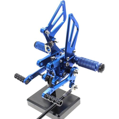 Color Blue Aluminum Rear Motorcycle Footpegs for Suzuki GSXR750 (1996-2005), GSXR600 (2000-2005), SV650/SV650S/SV1000/S (1998-2014), GSXR1000 (2000-2004) - Blue