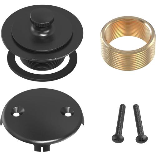 Citymoor Matte Black Tub Drain and Overflow Kit, Bath Tub Drain Stopper Set