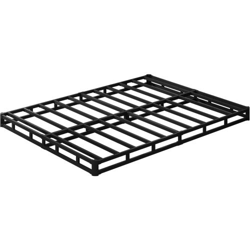 EMODA 5 Inch Box Spring Full Size Bed Base, 3000 LBS Heavy Duty Metal Mattress Foundation with Fabric Cover, Easy Assembly, Black