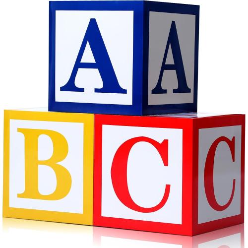 Kolldenn 3 Pcs ABC Balloon Box Decorations First Day of School Back to School Classroom Decor Cartoon Street Party Decoration Alphabet Balloon Box Decor for Birthday Preschool Kindergarten Photo Props