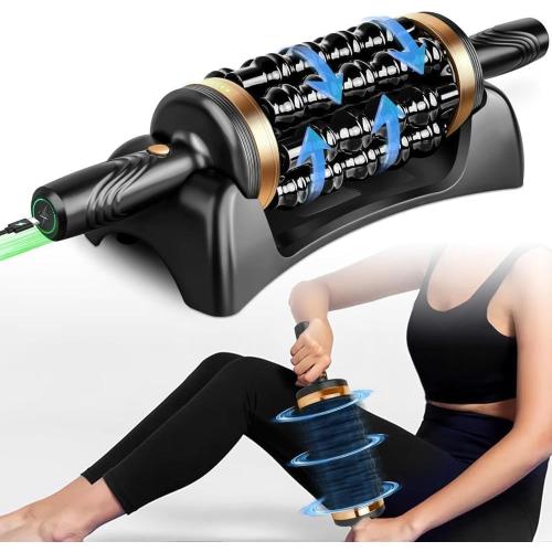 Roller Massager Percussive 5 Levels of Intensity Adjustable Neck for Pain Relief Relax Muscles Body Massager is Suitable for Neck BackLegs and Shoulders