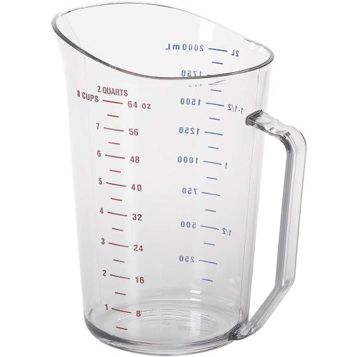Cambro 200MCCW 2 qt Capacity, Camwear Clear Polycarbonate Liquid Measuring Cup (200MCCW135)