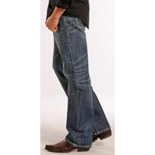 size 32-30, M. Rock & Roll Denim Relaxed Fit Straight Bootcut Jeans #M0S8553