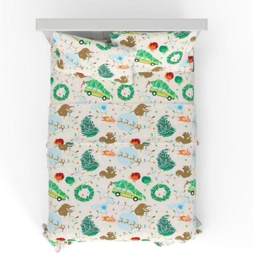 National Lampoon's Christmas Vacation Holiday & Christmas Bedding Super Soft 100% Cotton Flannel Sheet Set, Queen, (Officially Licensed Product) by Franco