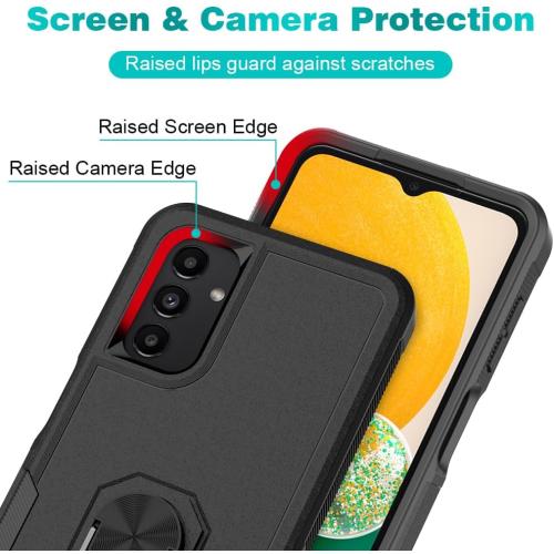 Heavy Duty Compatible with Gabb Phone 3 Pro Case, with [360 Rotatable Foldable Hidden Built-in Kickstand] Dual-Layer Shockproof | Drop Tested Military Grade Protection Armor Cover-Black