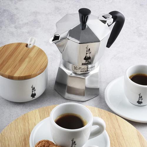 Bialetti Moka Express Iconic Italian Stovetop Espresso Maker 6 Cups, Aluminium, Silver