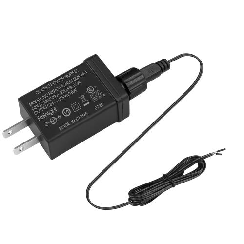Class 2 Power Supply 24V 6W 0.25A, UL-Listed, Replacement Yard Inflatable Adapter, IP44 AC to DC Low Voltage Transformer for LED Strip Lights, Christmas Decor Lights Low Voltage Devices