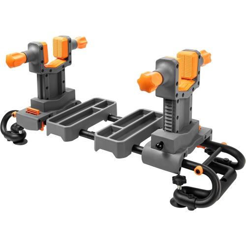 Adjustable Gun Holder - Professional Gunsmithing Tools for Gun Cleaning, Sight, and Maintenance with Jagged Base Stability and Non-Marring Rubber Contact Pads, Gun Accessories & Gifts for Men