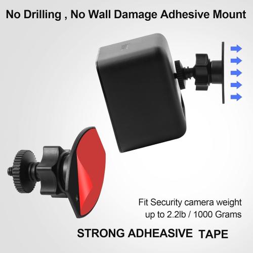 Wall Mount 1/4 Screw Mini Tripod Stand Holder for Valve Index/for HTC Vive/for Vive PRO Base Station-Equipped with Strong Double- Sided Adhesive and Screw Set-Drill or Adhensive at Your Own Choice
