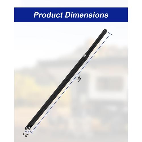 RV Awning Pitch Arm Compatible with So-lera Regal 63In Assembly, 33Inch Overall Length RV Awning Inner Drive Arm Replace 675364, Aluminum Anti-Rust Powder-Coated