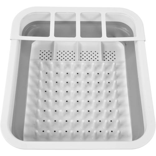 Foldable Dish Rack for Dinnerware Storage, Portable Bowl Spoon Chopsticks Organizer Drainer, Collapsible Dish Drying Rack Cutlery Storage
