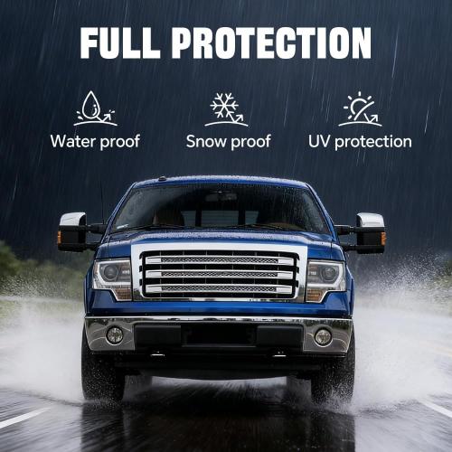 PIT66 Front Bumper Guards Inserts Caps Pads Compatible with Ford F150 2009-2014/Not Fit Harley Edition Driver and Passenger Side Bumper Covers 9L3Z17E810B 9L3Z17E811B