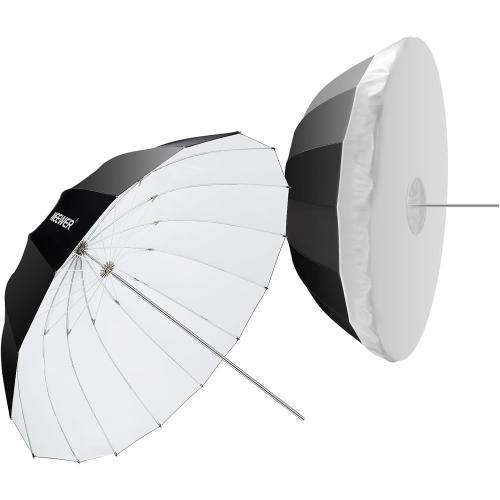 NEEWER 71/180cm Parabolic Reflective Umbrella Photography with White Inner, Soft Lighting with Diffuser Cover, Bag, Quick Fold for Camera Photo Studio Video Light Shooting Monolight Flash, NS4U