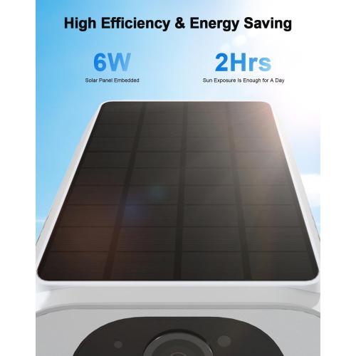 ANRAN 2K Solar Security Cameras Wireless Outdoor, 2.4Ghz WiFi Surveillance Outdoor Camera for Home Security with Embedded Solar Panel, Color Night Vision, 2-Way Talk, IP67 Waterproof, Work with Alexa