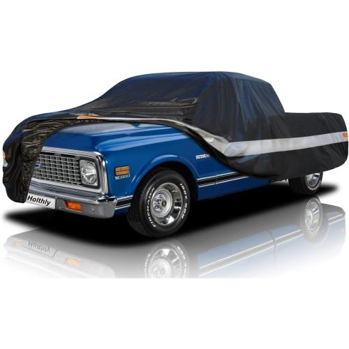 10 Layers Truck Cover Waterproof All Weather. Pickup Truck Cover Rain UV Protection. Length: Up to 210 inches, Universal Fit Most Regular Cab Short Box Ford F100 Chevy C10 S10 Ram 150 250.