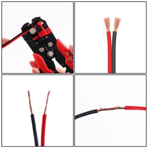 16Gauge 200FT Electrical Wire Cable 2 Conductors Red Black Cable Hookup LED Lighting Strips Flexible Wire Extension Cord 16AWG Copper Clad Aluminum Copper Wire 12V/24V DC 61M