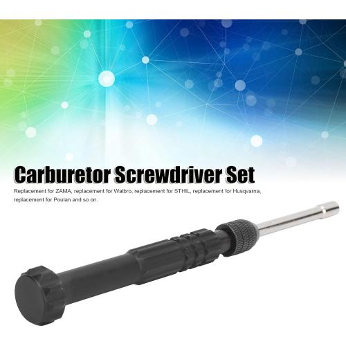 Qiilu 10PCS Carburetor Adjustment Screwdriver Tool Kit, Carburetor Adjuster Tool for 2 Stroke Small Engines Wire Trimmer Chain Saw Leaf Blower