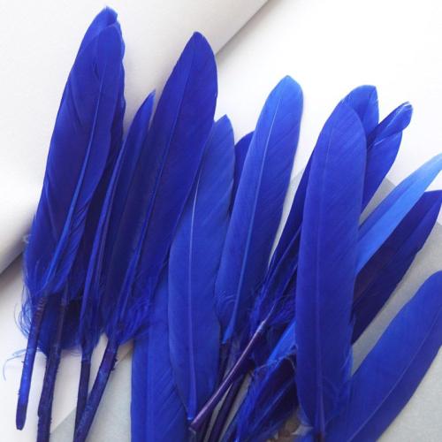 LIBERGA 200 Pcs Art Crafts Feathers 10-15cm Feathers for Handicrafts Making Home Decor Wedding Party Decorations Aesthetic Feathers,Dark Blue