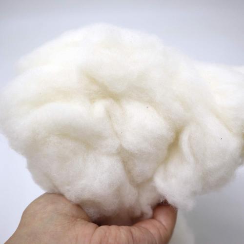 Ivie Organic Luxury Cotton Batting Fiber Natural White for Stuffing (Combed Cotton 1lb)