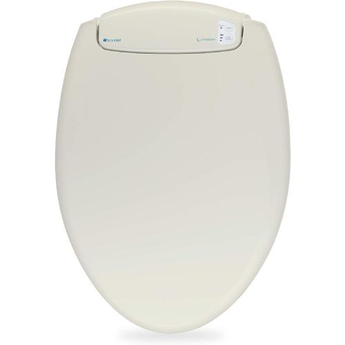 Brondell L60-EB LumaWarm Heated Nightlight Elongated Toilet Seat, Biscuit