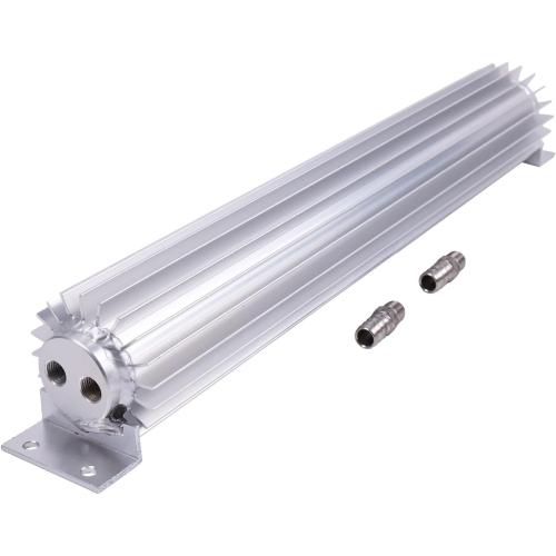 AIVWUMOT  Universal Finned Aluminum Dual Pass Transmission Trans Oil Cooler