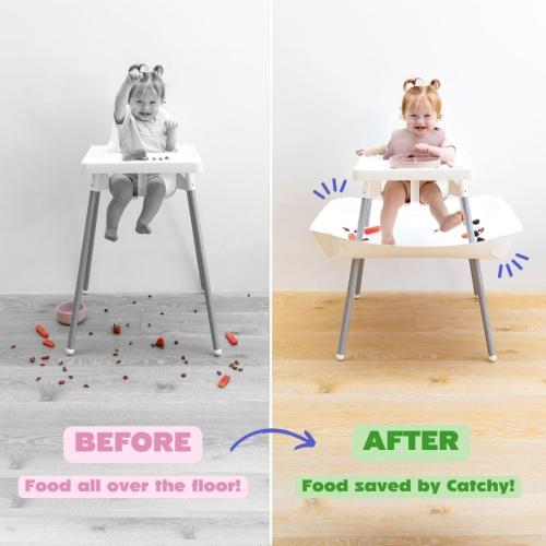 CATCHY - Food Catcher - Compatible with IKEA Antilop High Chair   11 Other High Chairs - Highchair Sold Separately - Baby & Toddler Food & Mess Catcher - Under High Chair Accessory | High Chair Food Catcher - High Chair Sold Separately - Baby & Toddler Food & Mess Catcher - Under High Chair Accessory