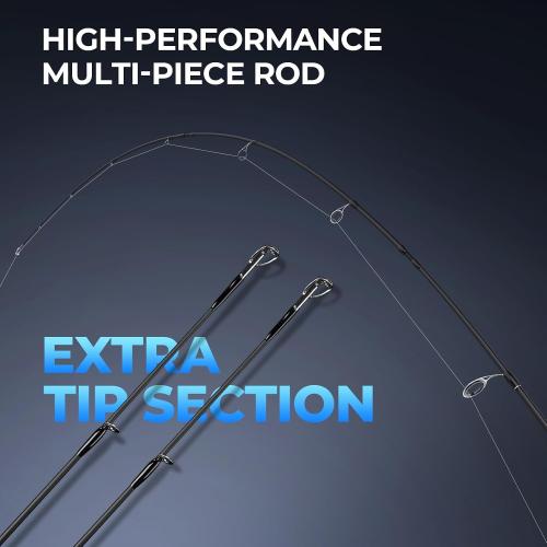 KastKing Spartacus Passage Travel Fishing Rods, Portable 4-Piece Spinning & Casting Rods, Extra Twin-Tip, IM7 Graphite Blanks, Stainless Steel Guides with Zirconium Oxide Rings, EVA Handle