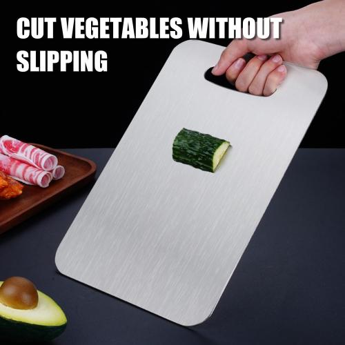 Titanium Cutting Board - 2025 New Upgrade 100% Pure Titanium Cutting Boards for Kitchen Double Sided Non Toxic Titanware Cutting Board,Hygiene Durable Dishwasher Safe Chopping Board (18L x 12W)
