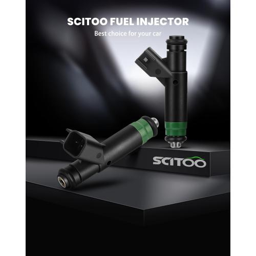 SCITOO 8Pcs 4 Holes Fuel Injectors fit for 2007 for Chrysler for Aspen, for 2004-2007 for Dodge for Dakota, for 2006-2007 for Jeep for Commander, for 2006-2007 for Mitsubishi for Raider 53032704AC