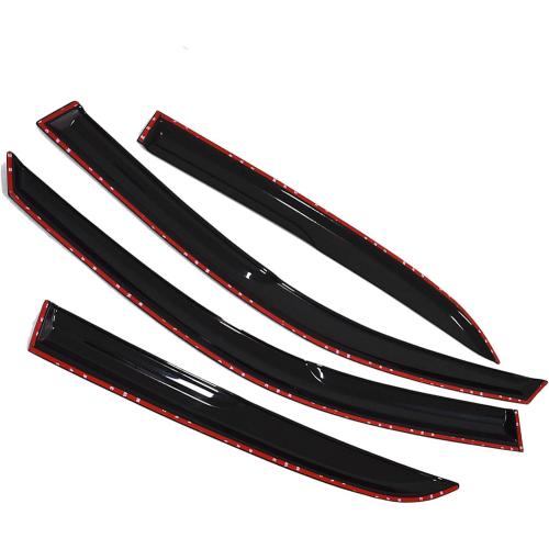 Window Visors Rain Guards Deflectors - 4-Pack Side Window Deflector Vent Shade for Car Windows Tape-On Outside Mount Acrylic Sun Rain Guard Replacement for Accord 4-Door Sedan 2003-2007