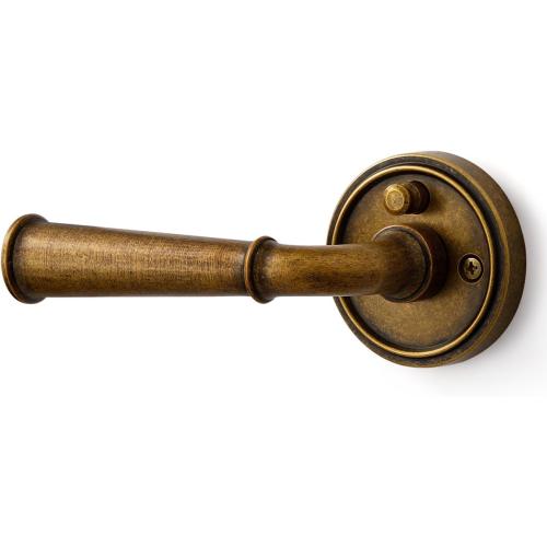 Door Handle Antique Brass Retro Privacy Vintage Door Lever, 1 Pack | Interior Bedroom Bathroom Room DoorHandle, Aluminium Alloy Handle Lever