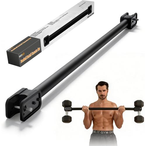 All-Metal Dumbbell Barbell Converter Bar, Compatible with Most Dumbbells | Adjustable Dumbbell Bar for Home Gym, Dumbbell to Barbell Converter for Weight Lifting and Strength Training
