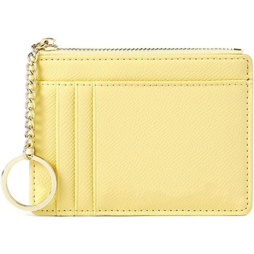 Women's Wallets Women's Wallets Zipper PU Leather Coin Purse Small Wallet (Yellow)