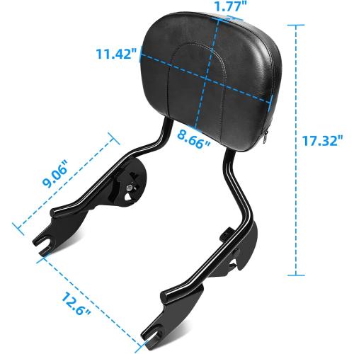 Detachable Passenger Backrest,Quick Detach Passenger Backrest Sissy Bar for Harley Davidson Touring Electra Glide Road King Street Glide Road Glide 2009-2024