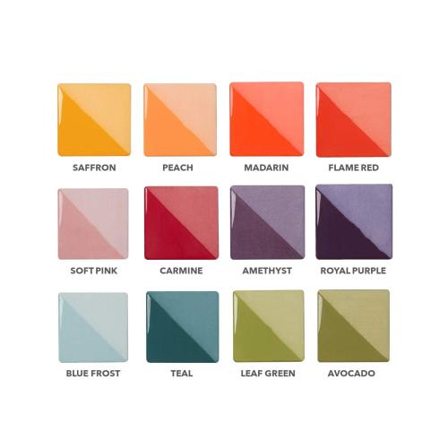 Speedball Underglaze Deluxe Pack, (12) 16-Ounce Colors, 2020 Color Glaze Assortment for Pottery & Ceramics